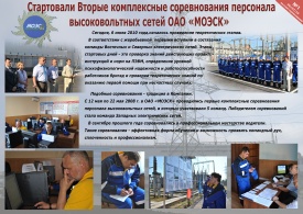 Вторые комплексные соревнования персонала высоковольтных сетей ОАО «МОЭСК» 6–15 июля 2010 г.